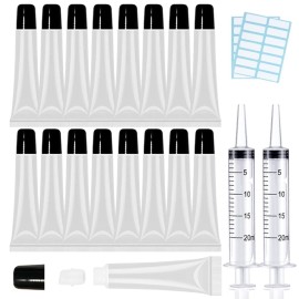 AMORIX 50PCS Lip Gloss Tubes 20ml Black Cap Lip Gl..