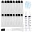 AMORIX 50PCS Lip Gloss Tubes 20ml Black Cap Lip Gloss Containers Empty Lip Balm Tubes Cosmetic Lipgloss Tubes + 2 x 20ml Syringes Tag Labels for DIY Lip Gloss Base Glitter