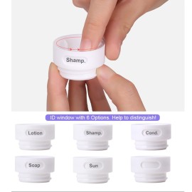 kemozaka Cute Silicone Travel Size Bottles Set for Toiletries, BPA Free, Leak Proof Squeezable Travel Containers With Built-in Labels, TSA Approved Refillable Travel Essentials Accessories (4pcs)