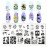 XEAOHESY 6pcs Seaside Scenery Nail Stamping Plate Nail Stamping Kit for Nails Summer Beach Coconut Trees Sunset Waves Sea Animals Image Plates Nail Stamper Kit Nail Stamping Plates for Nails