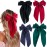 4 Pieces Silky Satin Hair Bows Ribbon Hair Barrettes Clip Large Bow Hair Slides Metal Clips French Barrette Long Tail Hair Accessories Hairpin for Women Girls(Red, Black, Dark green, Navy blue)