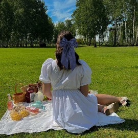 4 Pieces Silky Satin Hair Bows Ribbon Hair Barrettes Clip Large Bow Hair Slides Metal Clips French Barrette Long Tail Hair Accessories Hairpin for Women Girls(Red, Black, Dark green, Navy blue)