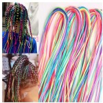 Colorful Hair Wrap String For Braids Hair Wrap Rope Braiding Hair Tie Elastic Stretch String Accessories Fashionable Colorful Tie20 PCS