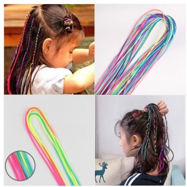 Colorful Hair Wrap String For Braids Hair Wrap Rope Braiding Hair Tie Elastic Stretch String Accessories Fashionable Colorful Tie20 PCS
