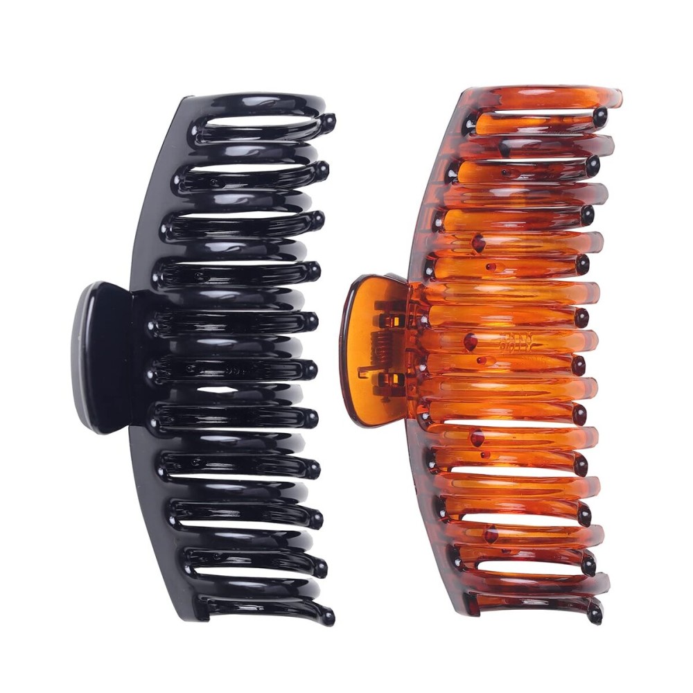 Wenobby 5.2 Extra Large Crystal Hair Claw Clips for Women Girls with Extra Long Thick Hair, pack of 2