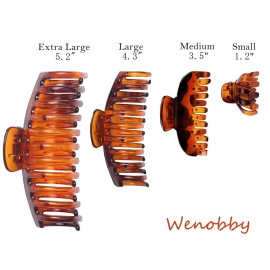 Wenobby 5.2 Extra Large Crystal Hair Claw Clips for Women Girls with Extra Long Thick Hair, pack of 2