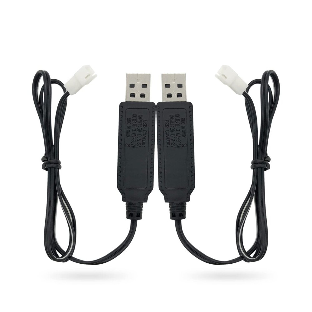 Charger Replacement for Carrera Mario Remote Control RC Car Battery, USB Charging Cable Cord 2 ft (2-Pack) - PDEEY