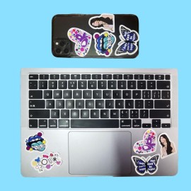 Azteoiz Rodrigo Sour OR Makeup Bag Gift Sour Album Cosmetic Bag 5pcs Stickers Musical Lyrics Fans Gift Makeup Zipper Pouch Bag For Women Girls Music Singer Song Gift