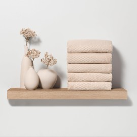 Fromm Softees Plush Microfiber Towels for Hair Salon, Barber, Spa, Ultra Soft Hair Wrap for Drying Hair, Hands, Face, Oatmeal, 20 x 34 Inches, 6 Pack