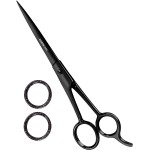Utopia Care Hair Cutting and Hairdressing Scissors 7.5 Inch, Premium Stainless Steel Shears with Smooth Razor and Sharp Edge Blades for Salons, Professional Barbers, Black