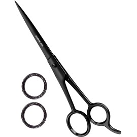 Utopia Care Hair Cutting and Hairdressing Scissors 7.5 Inch, Premium Stainless Steel Shears with Smooth Razor and Sharp Edge Blades for Salons, Professional Barbers, Black