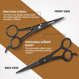 Utopia Care Hair Cutting and Hairdressing Scissors 7.5 Inch, Premium Stainless Steel Shears with Smooth Razor and Sharp Edge Blades for Salons, Professional Barbers, Black Utopia Care Hair Cutting and Hairdressing Scissors 7.5 Inch, Premium Stainless Steel Shears with Smooth Razor and Sharp Edge Blades for Salons, Professional Barbers, Black