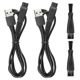Charger Cord Replacement for Skull Shaver Pitbull Gold Pro, Palm, Platinum Electric Razor - USB Cable 2-Pack Charger Cord Replacement for Skull Shaver Pitbull Gold Pro, Palm, Platinum Electric Razor - USB Cable 2-Pack