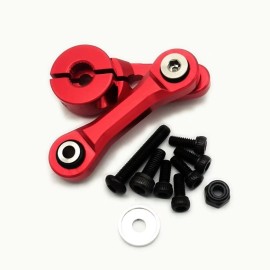 Aluminum 25T Servo Horn and Steering Link Tie Rod Red for Arrma Kraton Mojave Outcast Talion Typhon Notorious Infraction AR340061 AR330230