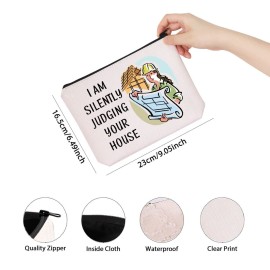 TSOTMO Architect Gift I Am Silently Judging Your House Future Architect Zipper Pouch Makeup Bag (JUDGING YOUR HOUSE)