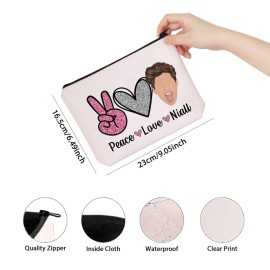 TSOTMO Boy Group Member Gift Peace Love Niall Gift For Women Zipper Pouch Makeup Bag (Peace Love Niall)