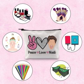 TSOTMO Boy Group Member Gift Peace Love Niall Gift For Women Zipper Pouch Makeup Bag (Peace Love Niall)