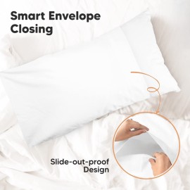 KeaBabies Toddler Pillowcase 13x18 - Organic Cotton Toddler Pillowcase for Kids, Boys, Girls, Soft & Durable Cotton Cover for Miniature Sleepy Pillows, Cute Colors,Pillow Sold Separately(Soft White)