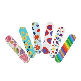 ZMOI (1 Dozen) Pack of 3 Colorful Girly Mini Emery Board Nail Files