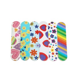 ZMOI (1 Dozen) Pack of 3 Colorful Girly Mini Emery Board Nail Files