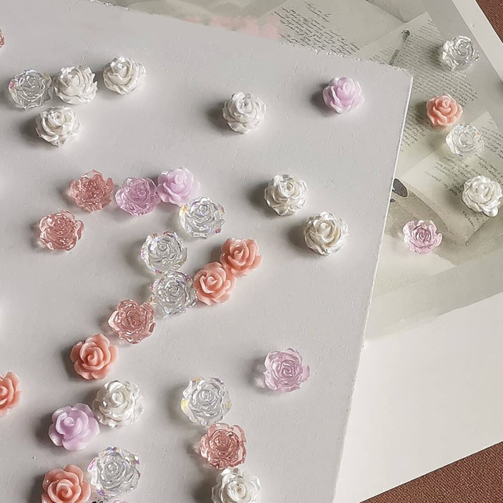 3D Nail Flowers Art Charms, Maxleaf Mixed Color 200pcs Flowers Nail Rhinestones Kit 3D Crystal Nail Flowers Resin Nail Art Manicures Nail Accessories for Women Girls, Clear Flowers Nail Charms 3D Nail Flowers Art Charms, Maxleaf Mixed Color 200pcs Flowers Nail Rhinestones Kit 3D Crystal Nail Flowers Resin Nail Art Manicures Nail Accessories for Women Girls, Clear Flowers Nail Charms