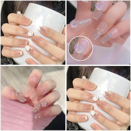 3D Nail Flowers Art Charms, Maxleaf Mixed Color 200pcs Flowers Nail Rhinestones Kit 3D Crystal Nail Flowers Resin Nail Art Manicures Nail Accessories for Women Girls, Clear Flowers Nail Charms 3D Nail Flowers Art Charms, Maxleaf Mixed Color 200pcs Flowers Nail Rhinestones Kit 3D Crystal Nail Flowers Resin Nail Art Manicures Nail Accessories for Women Girls, Clear Flowers Nail Charms