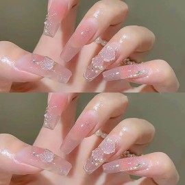 3D Nail Flowers Art Charms, Maxleaf Mixed Color 200pcs Flowers Nail Rhinestones Kit 3D Crystal Nail Flowers Resin Nail Art Manicures Nail Accessories for Women Girls, Clear Flowers Nail Charms 3D Nail Flowers Art Charms, Maxleaf Mixed Color 200pcs Flowers Nail Rhinestones Kit 3D Crystal Nail Flowers Resin Nail Art Manicures Nail Accessories for Women Girls, Clear Flowers Nail Charms