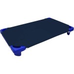 Comfy Panda Daycare/Pre-School Cot Sheet for Toddler and Preschool - - with Corner Elastic Loops - Bed Fitted - Poly Cotton Surface Set of 6 (22\'\' W X 52\'\' L) - Navy Blue Solid