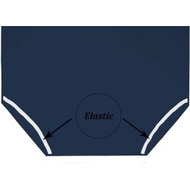 Comfy Panda Daycare/Pre-School Cot Sheet for Toddler and Preschool - - with Corner Elastic Loops - Bed Fitted - Poly Cotton Surface Set of 6 (22\'\' W X 52\'\' L) - Navy Blue Solid