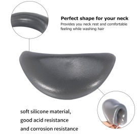 Shampoo Bowl Neck Rest,Durable Soft Silicone Vertical Shampoo Neck Rest Cushion Pillow for Salon Hair Wash Sink,Bathtub Pillow