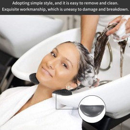 Shampoo Bowl Neck Rest,Durable Soft Silicone Vertical Shampoo Neck Rest Cushion Pillow for Salon Hair Wash Sink,Bathtub Pillow