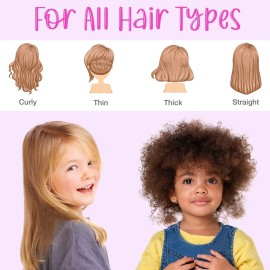 Girls Detangling Brush for Curly, Wet/Dry, and Thick Hair - Pain-Free Mermaid Tail Design for Kids and Women Girls Detangling Brush for Curly, Wet/Dry, and Thick Hair - Pain-Free Mermaid Tail Design for Kids and Women