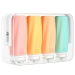 Morfone Travel Bottles for Toiletries, 3oz TSA Approved Travel Size Containers Leak Proof Squeezable Travel Accessories Refillable for Shampoo Conditioner Lotion Liquids(4Pack)