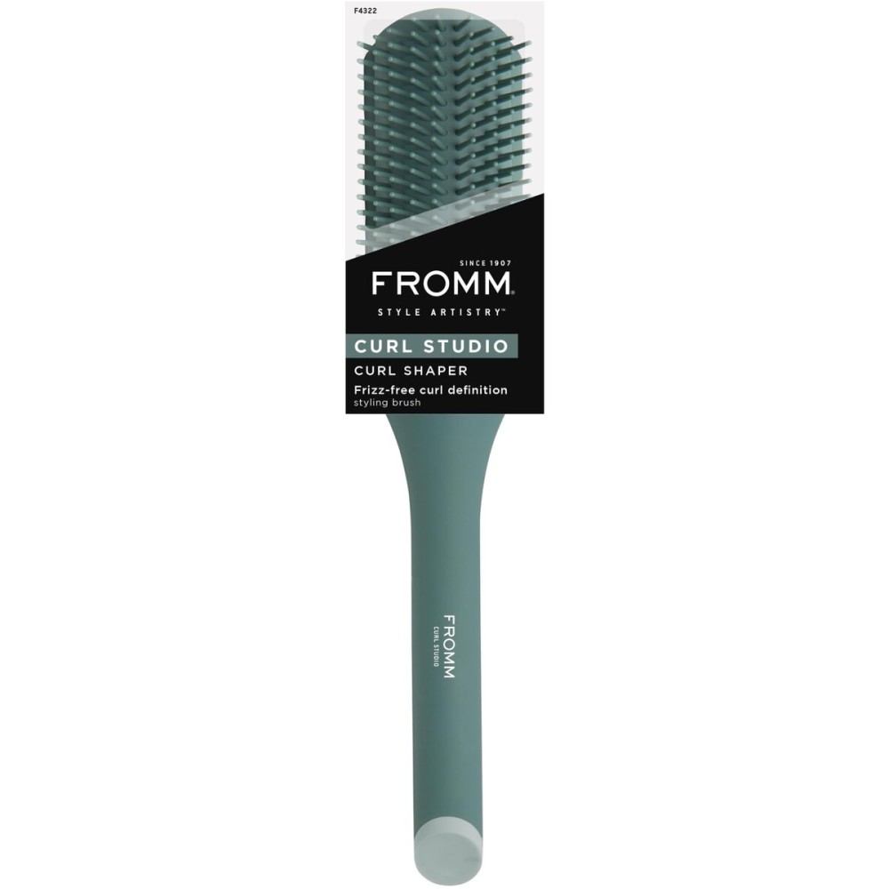 Fromm Professional Curl Studio Curl Shaper Frizz Free Styling Hair Brush for Detangling, Seperating, Shaping and Defining Curls on Wet and Dry Thick, Wavy, Curly or Coily Hair