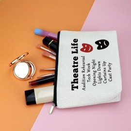 Gfhzdmf Theatre Drama Gift Makeup Bag Theatre Girl gift Cosmetic Bags Musical Theatre Lover Gift Makeup Pouch Gifts for Performance Actress Actors Director Zipper Pouch Drama Student Graduation Gift Gfhzdmf Theatre Drama Gift Makeup Bag Theatre Girl gift Cosmetic Bags Musical Theatre Lover Gift Makeup Pouch Gifts for Performance Actress Actors Director Zipper Pouch Drama Student Graduation Gift