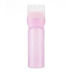 AKOAK 1 Pack Root Comb Applicator Bottle - Hair Dye Bottle, 5 oz., Squeeze Bottle for All Purposes, Hair Color Smear with Graduated- Pink