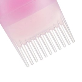 AKOAK 1 Pack Root Comb Applicator Bottle - Hair Dye Bottle, 5 oz., Squeeze Bottle for All Purposes, Hair Color Smear with Graduated- Pink