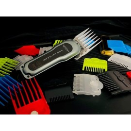 Supreme Trimmer Magnetic Guide Combs for Clippers | CMG100 Hair Clipper Guards, 10 Cutting Lengths | Frosted Transparent Supreme Trimmer Magnetic Guide Combs for Clippers | CMG100 Hair Clipper Guards, 10 Cutting Lengths | Frosted Transparent
