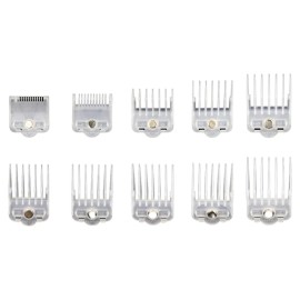 Supreme Trimmer Magnetic Guide Combs for Clippers | CMG100 Hair Clipper Guards, 10 Cutting Lengths | Frosted Transparent Supreme Trimmer Magnetic Guide Combs for Clippers | CMG100 Hair Clipper Guards, 10 Cutting Lengths | Frosted Transparent