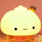 Jmlampee Cute Dumpling Lamp USB Rechargeable Silicone Squishy Light 7Colors Changing Baby Sleeping Lamp Night Light for Christmas