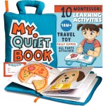 My Quiet Book - Toddler Travel Car Plane Airplane - No Parts to Get Lost - Activity Montessori Board Book, Travel Toys for Toddlers 1-3, Gifts for 1 2 3 4 Year Old Girl, Birthday Gifts Toys Age 2-4