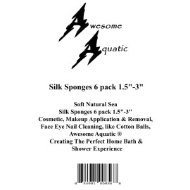 Soft Natural 6 Silk Sponges 1.5-3 Cosmetic Makeup Application Removal Face Eye Nail Cleaning Like Cotton Balls Awesome Aquatic Creating The Perfect Home Bath & Shower Experience