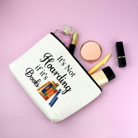 Mxrymvu Book Lover Gifts Book Themed Gifts Makeup Bag Reading Book Club Gift for Women Cosmetic Bag Birthday Gift for Reader Girl Book Worm Gift Bookish Gifts Librarian Gifts Travel Cosmetic Pouch