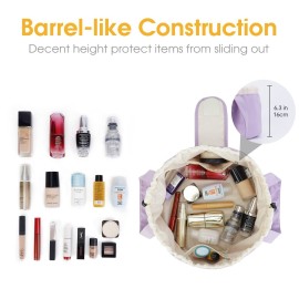Narwey Barrel Drawstring Makeup Bag Large Cosmetic Bag Make up Bags Toiletry Bag Travel Bags for Toiletries Organizer for Women Gift for Teen Girls (Purple) (Patent) Narwey Barrel Drawstring Makeup Bag Large Cosmetic Bag Make up Bags Toiletry Bag Travel Bags for Toiletries Organizer for Women Gift for Teen Girls (Purple) (Patent)