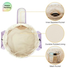Narwey Barrel Drawstring Makeup Bag Large Cosmetic Bag Make up Bags Toiletry Bag Travel Bags for Toiletries Organizer for Women Gift for Teen Girls (Purple) (Patent) Narwey Barrel Drawstring Makeup Bag Large Cosmetic Bag Make up Bags Toiletry Bag Travel Bags for Toiletries Organizer for Women Gift for Teen Girls (Purple) (Patent)