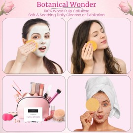 TiwinTi 60 Count Compressed Facial Sponges - Natural Wood Pulp Round Esthetician Face Sponges for Cleansing, Daily Face Washing, Exfoliating Makeup, and Mask Removal (Yellow) TiwinTi 60 Count Compressed Facial Sponges - Natural Wood Pulp Round Esthetician Face Sponges for Cleansing, Daily Face Washing, Exfoliating Makeup, and Mask Removal (Yellow)