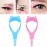ericotry Pack of 2 Eyelash Comb Applicator 3in1 Mascara Shield Guard Eyelash Brush Curler Guide Applicator Makeup Upper Lower Eye Lash Comb Applicator Guide Tool (Blue+Pink)