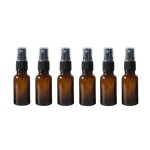 Bamboopack 6PCS 15ml/0.5oz Empty Amber Glass Spray Bottles Refillable Small Fine Mist Spray Bottles Mini Travel Size Container Storage for Essential Oils Aromatherapy Perfume Cosmetic Makeup Sprays