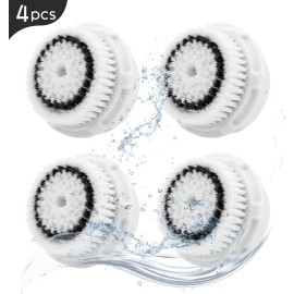 benvesa Sensitive Replacement Brush Heads - Compatible with Clarisonic Mia 1, Mia 2, Mia Fit, Alpha Fit, Smart Profile Uplift - 4 Pack