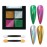 Mesiyun Nail Art Solid Mirror Aurora Powder Holographic Chrome Pigment Mermaid Iridescent Dust Magic Neon Effect Manicure 4 Colors